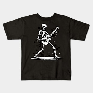 skeleton plays rock n roll Kids T-Shirt